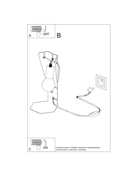 Lámpara de mesa ARBY blanca