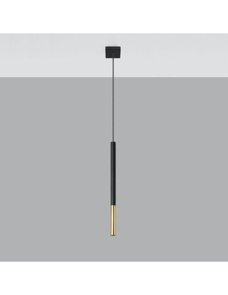 Lámpara colgante MOZAICA 1 negro/dorado