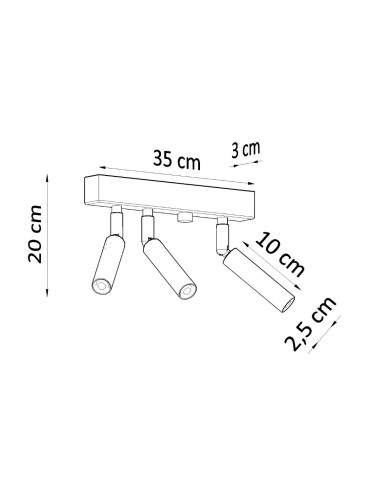 Lámpara de techo EYETECH 3 blanca