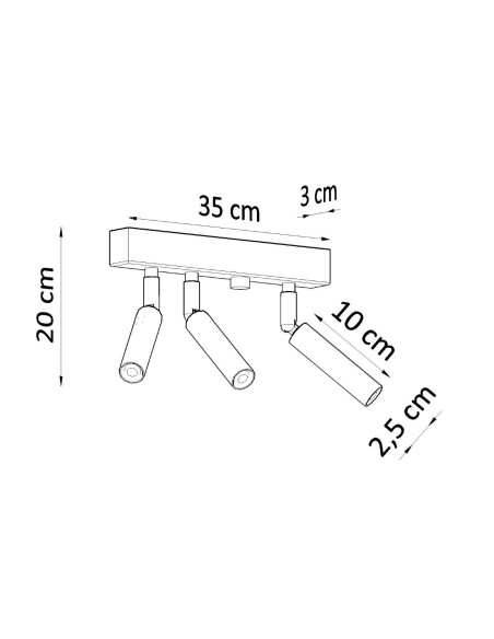 Lámpara de techo EYETECH 3 blanca