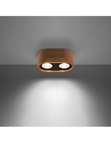 Lámpara de techo BASIC 2 madera natural