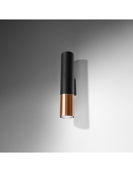 Aplique LOOPEZ negro/cobre