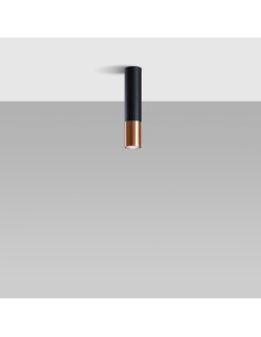 Lámpara de techo LOOPEZ negro/cobre 2