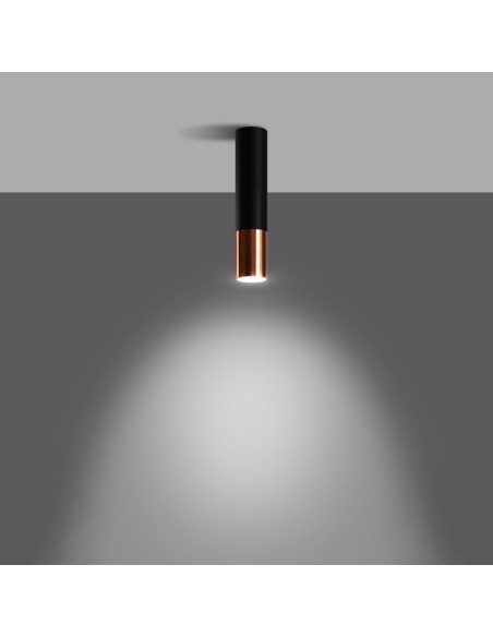 Lámpara de techo LOOPEZ negro/cobre