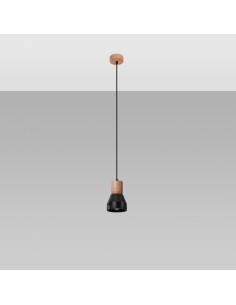 Lámpara colgante QUBIC negra 2