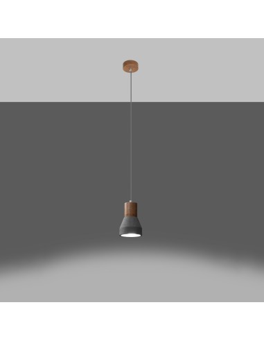 Lámpara colgante QUBIC gris
