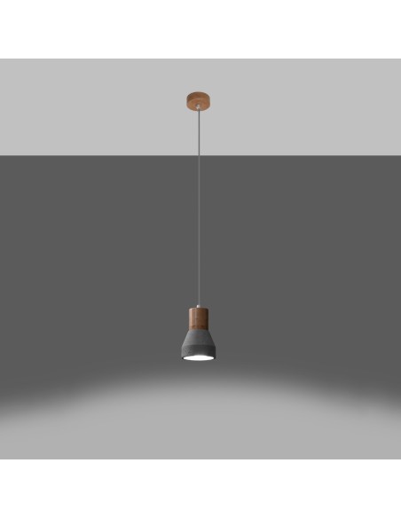 Lámpara colgante QUBIC gris