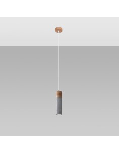 Lámpara colgante ZANE 1 gris 2