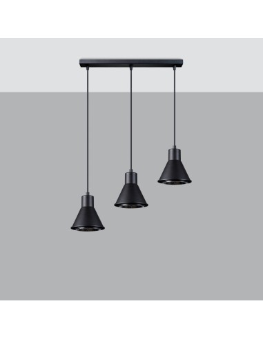 Lámpara colgante TALEJA 3 negra [ES111]