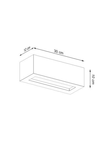 Lámpara de pared VEGA 30 hormigón