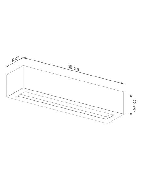 Lámpara de pared VEGA 50 hormigón