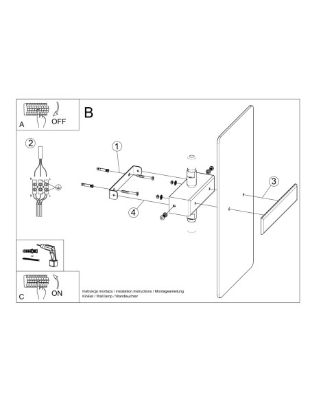 Lámpara de pared AZALIA