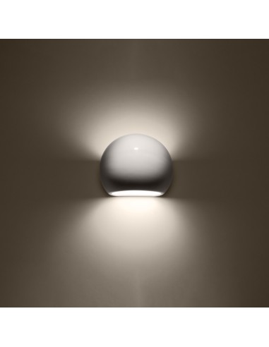 Aplique barnizado GLOBE blanco brillo