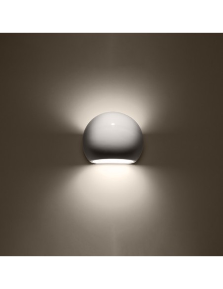 Aplique barnizado GLOBE blanco brillo