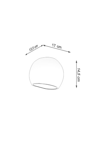 Aplique barnizado GLOBE blanco brillo