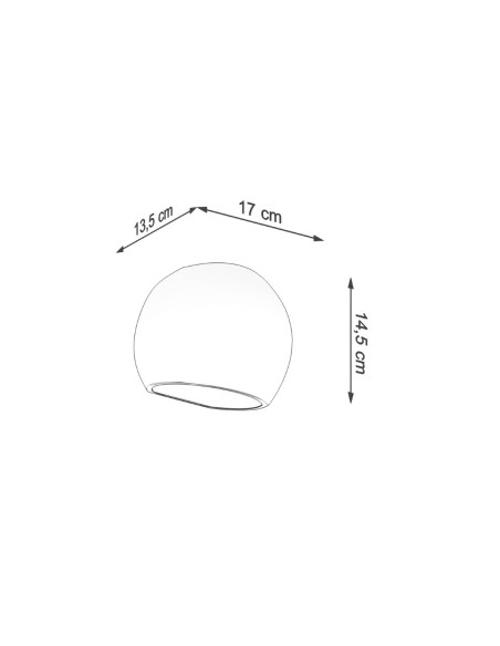 Aplique barnizado GLOBE blanco brillo