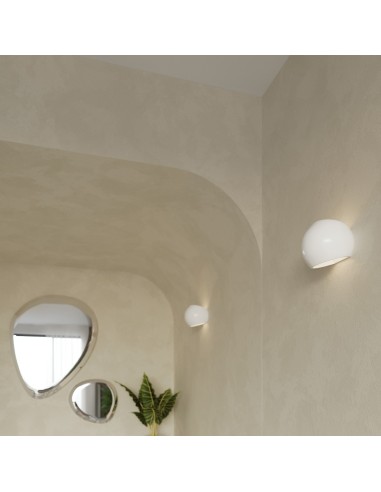 Aplique barnizado GLOBE blanco brillo