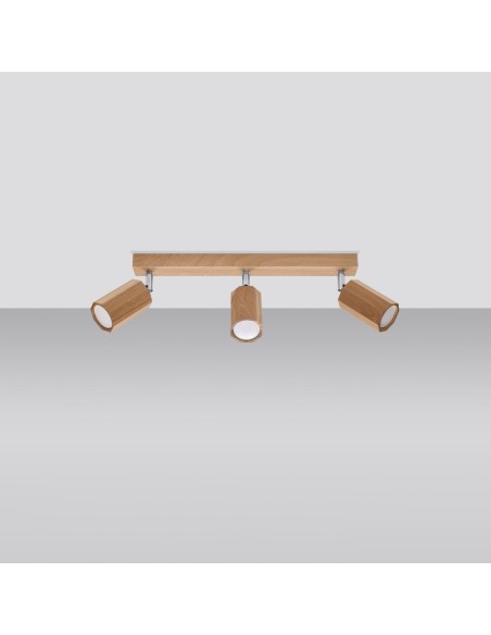 Lámpara de techo ZEKE 3 roble