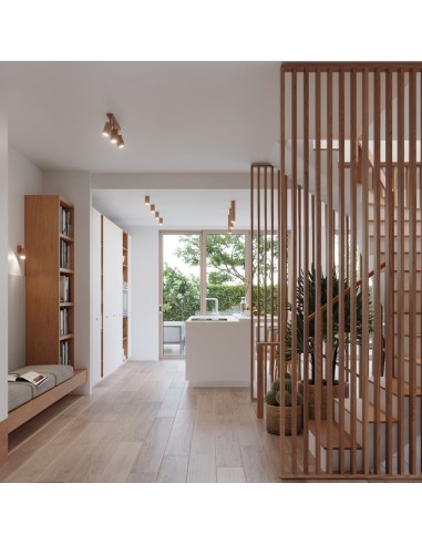 Lámpara de techo ZEKE 30 roble