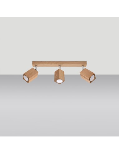 Lámpara de techo KEKE 3 roble