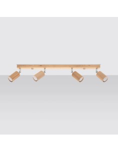 Lámpara de techo BERG 4 madera natural 2