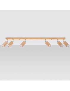 Lámpara de techo BERG 6 madera natural 2