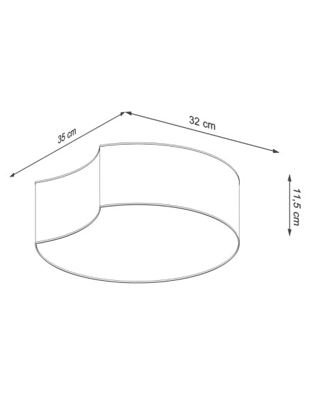 Plafón CIRCLE 1 blanco