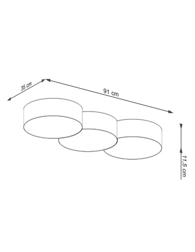 Plafón CIRCLE 3A blanco