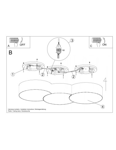 Plafón CIRCLE 3A blanco