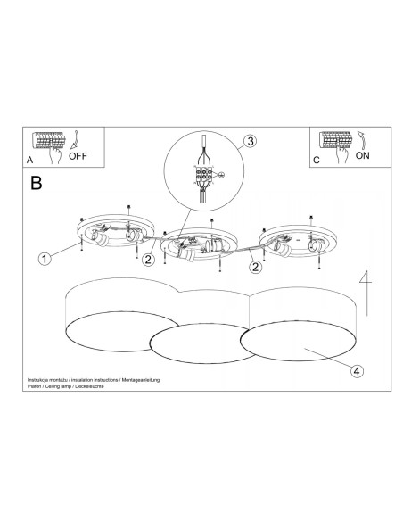 Plafón CIRCLE 3A blanco