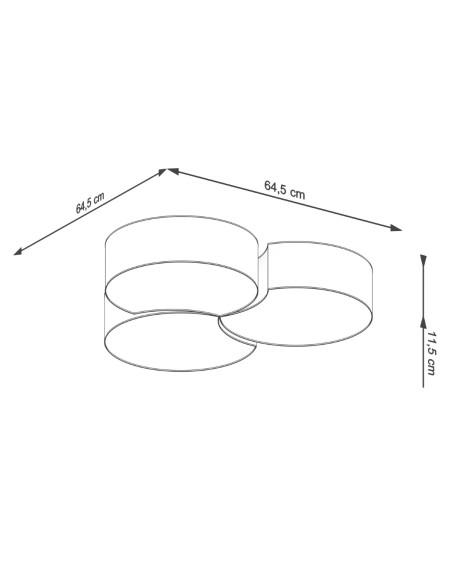 Plafón CIRCLE 3B blanco