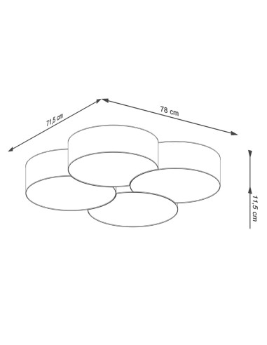Plafón CIRCLE 4 blanco