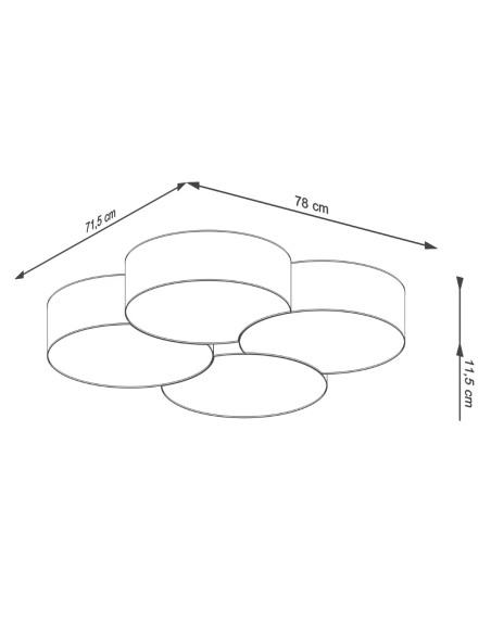 Plafón CIRCLE 4 blanco