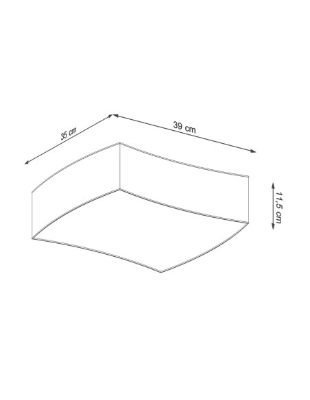 Plafón SQUARE 1 blanco