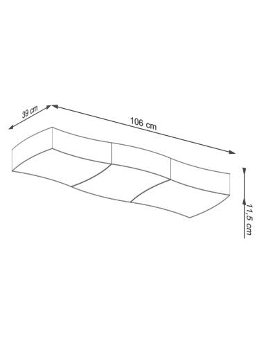 Lámpara de techo SQUARE 3 blanca