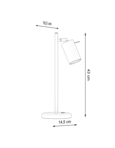 Lámpara de mesa RING blanca