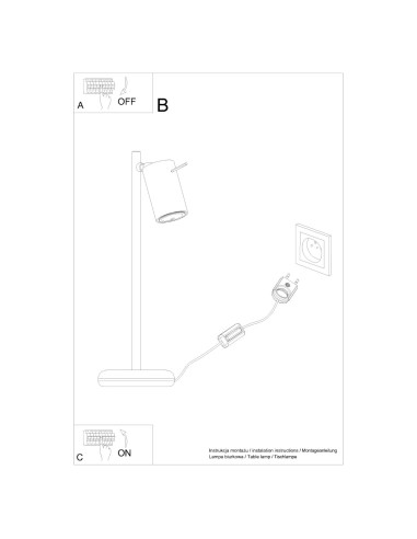 Lámpara de mesa RING blanca