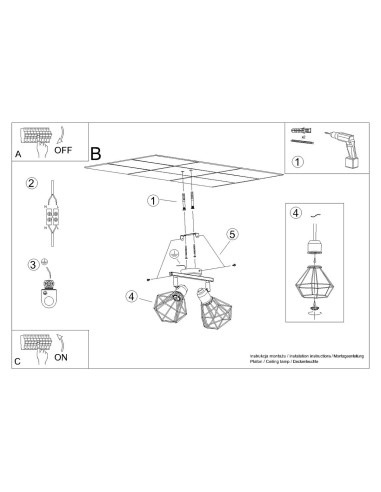 Lámpara de techo ARTEMIS 2 blanco