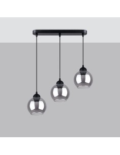 Lámpara colgante ALINO 3 negro 2
