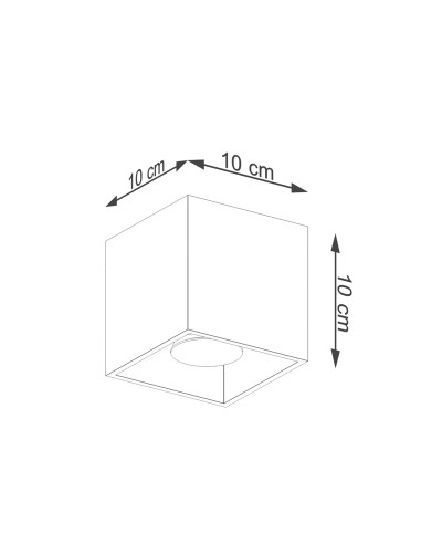 Lámpara de techo QUAD 1 oro