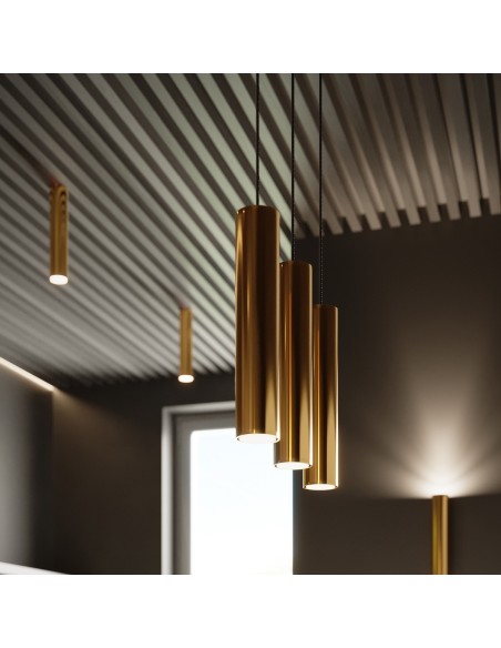 Lámpara colgante LAGOS 3 oro pulido