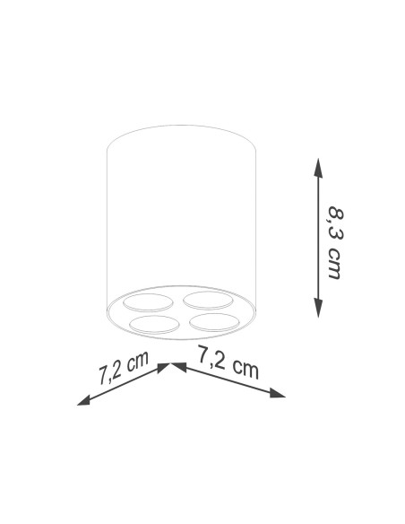 Lámpara de techo ZOE negro LED