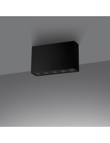 Plafón SOLE negro LED