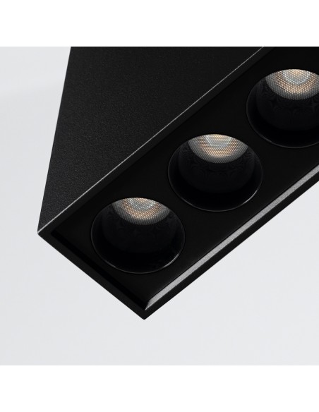 Plafón SOLE negro LED