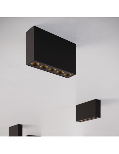 Plafón SOLE negro LED