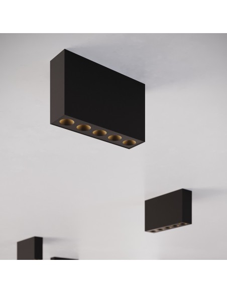 Plafón SOLE negro LED