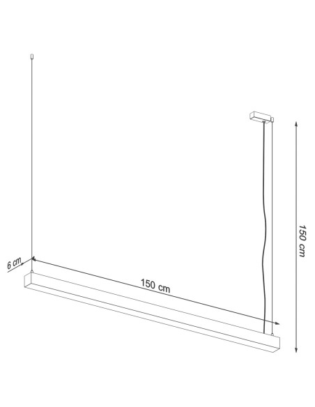 Lámpara colgante PINNE 150 gris