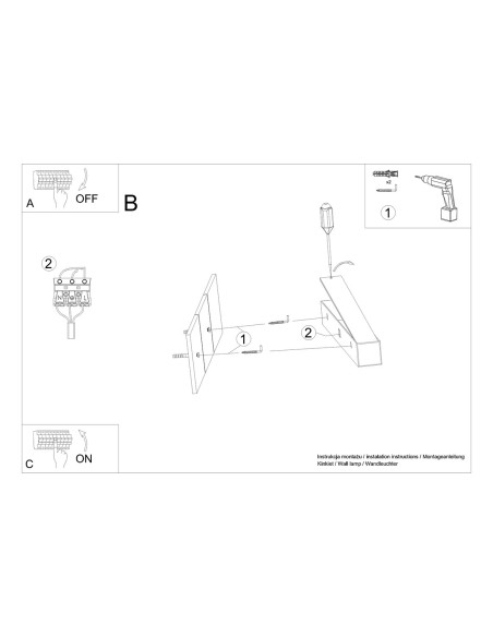 Aplique PINNE 150 negro