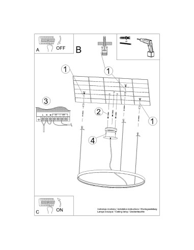 Lámpara RIO 110 negra 3000K
