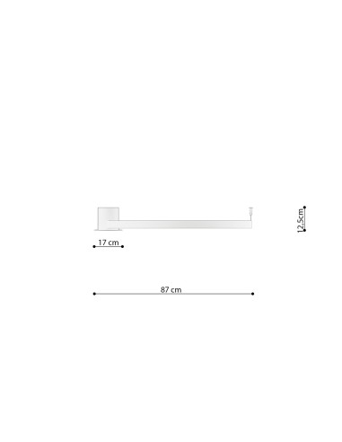 Plafón RIO 78 negro 4000K